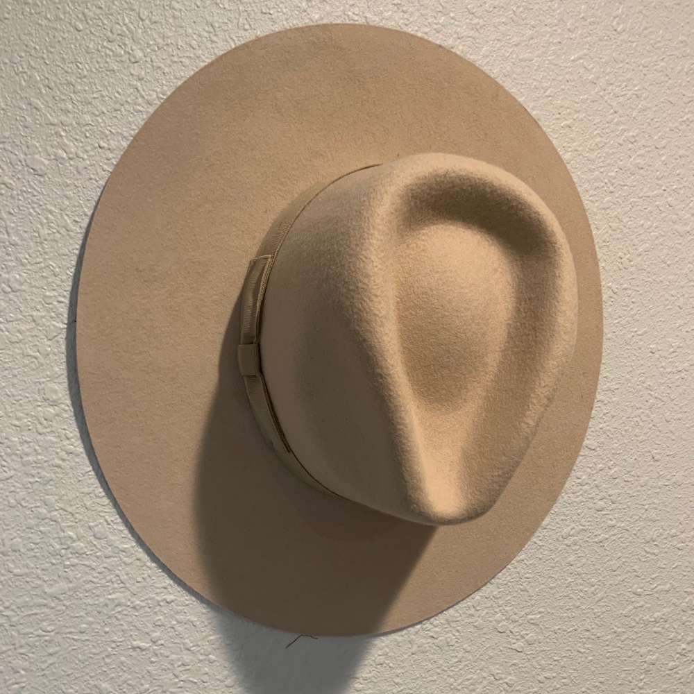 Urban Outfitters Tan Flat Brim Hat